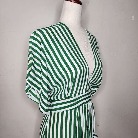 NWT Faithfull The Brand Milan Midi Striped Dress Size Medium - Picture 4 of 14
